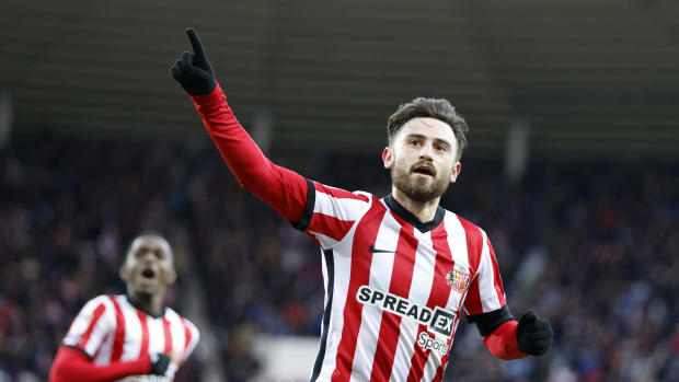 Patrick Roberts celebrates goal Sunderland Reading